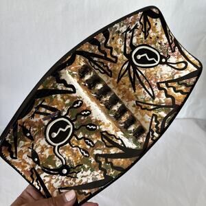 Vtg Handpainted Immanuel Trujillo Mana Pottery Ashtray Apache Earthenware